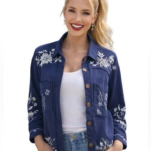 Johnny Was Maree heavily embroidered lightweight jacket NWT RARE